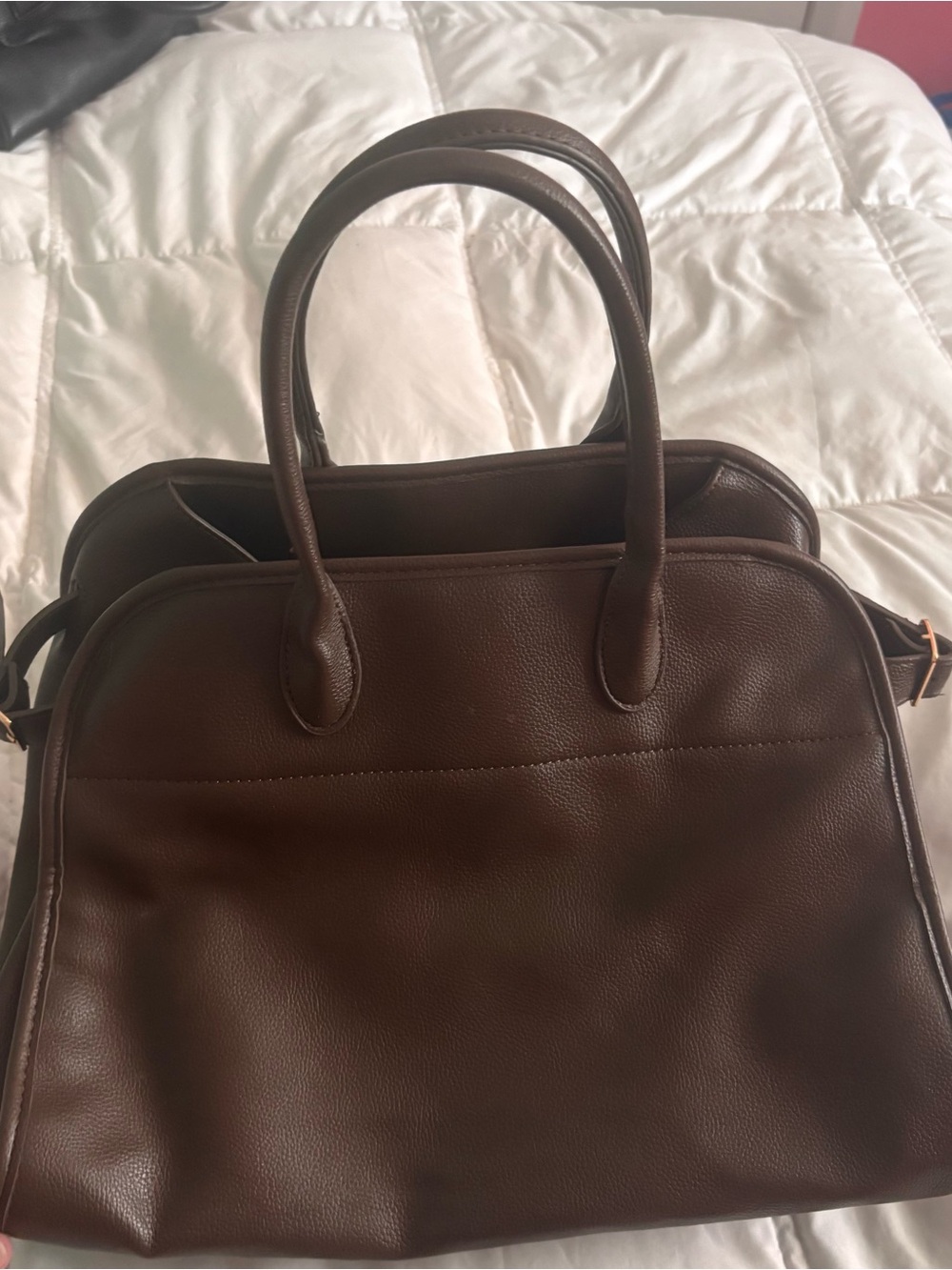 Chic brown satchel by Urban Expressions. Great for work- weekend-